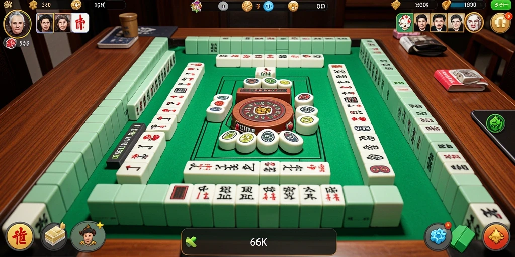 Screenshot gameplay 66K menampilkan keseruan permainan Mahjong.