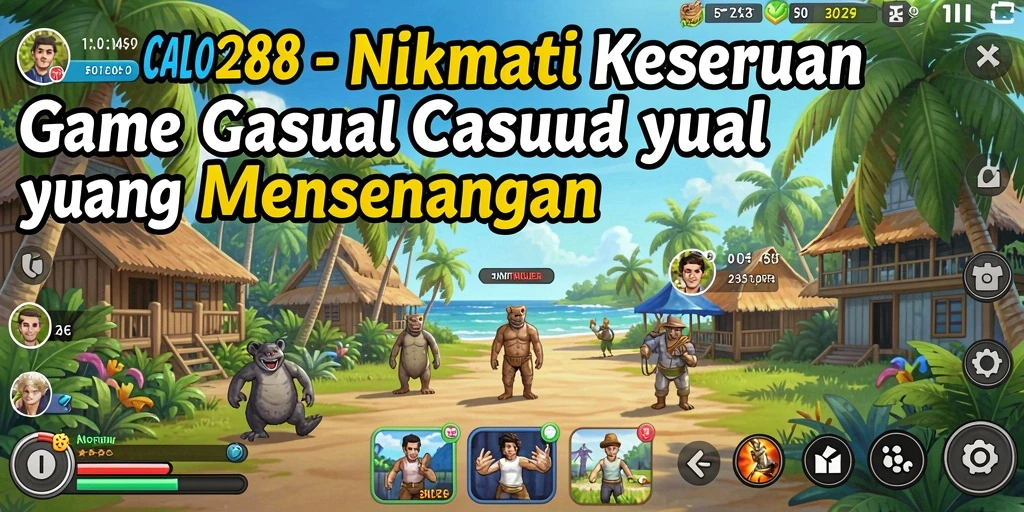Tampilan gameplay interaktif yang menggembirakan dan penuh warna dari CALO288.