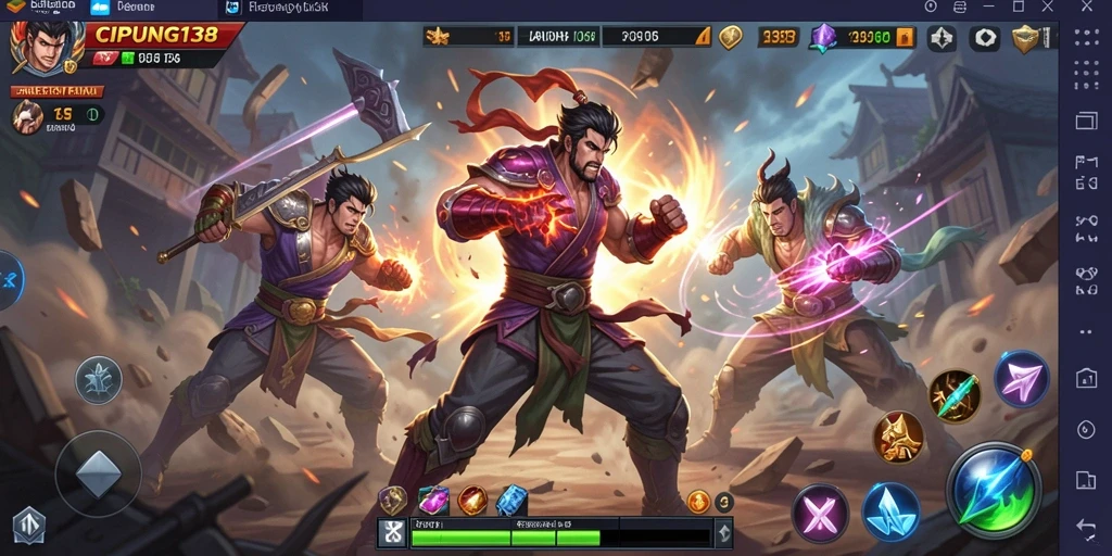 Tangkapan layar menunjukkan aksi pertarungan seru dalam game CIPUNG138.