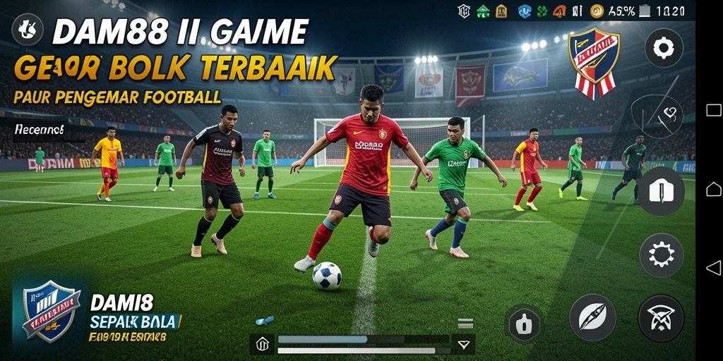 Gameplay mendebarkan dari DAM88 dengan aksi sepak bola yang intens.