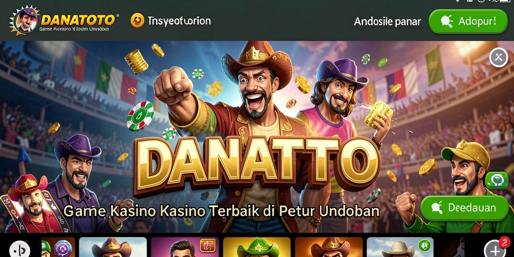 Screenshot gameplay Kasino DANATOTO yang menampilkan variasi permainan menarik.