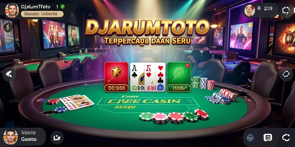 Tampilan gameplay Live Casino DJARUMTOTO yang mengasyikkan dan interaktif.