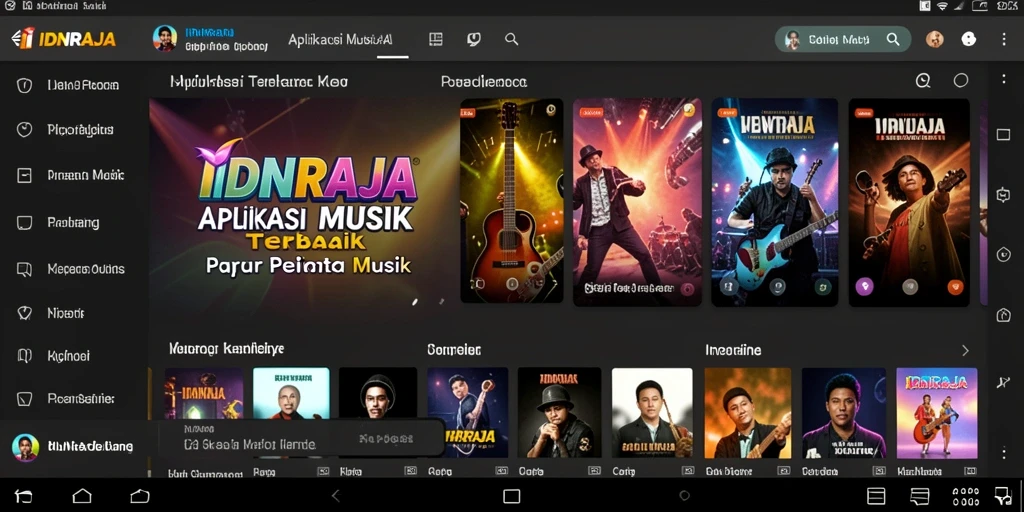Screenshot menampilkan gameplay seru dari aplikasi musik IDNRAJA.