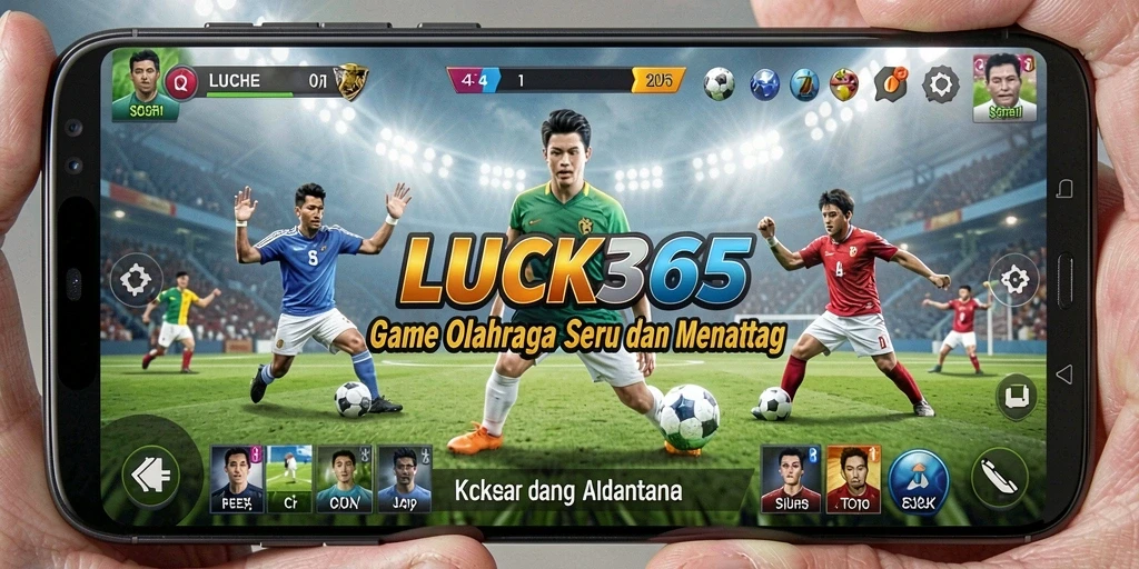 Screenshot utama LUCK365 menampilkan aksi mendebarkan dalam permainan olahraga.