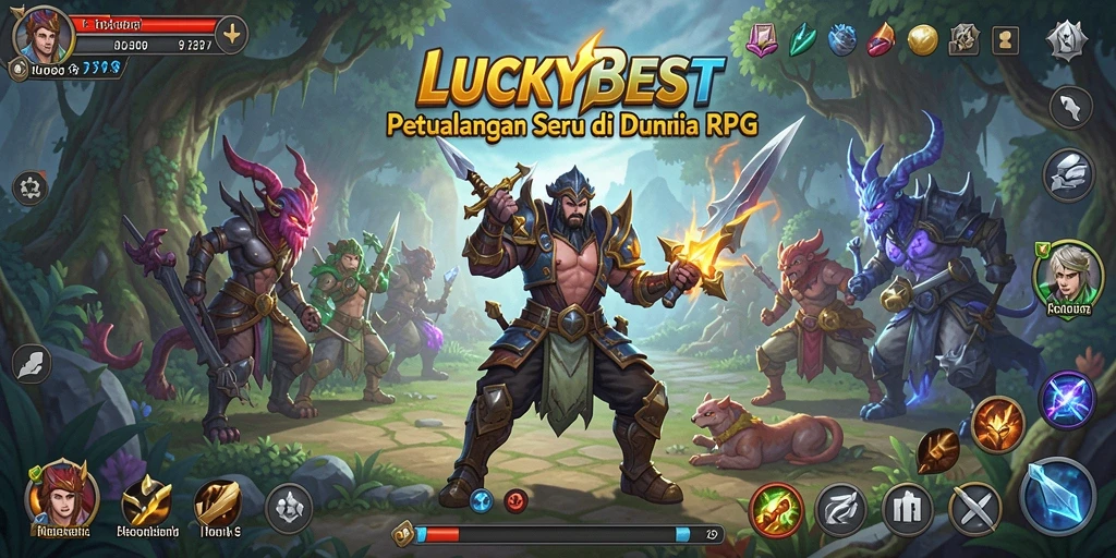 Tampilan gameplay menarik LUCKYBEST di dunia RPG.