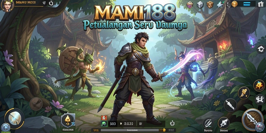 Tampilan gameplay RPG yang penuh warna dan dinamis di MAMI188.