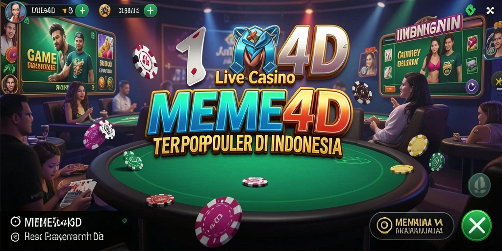 Tampilan gameplay Live Casino yang mendebarkan di MEME4D.
