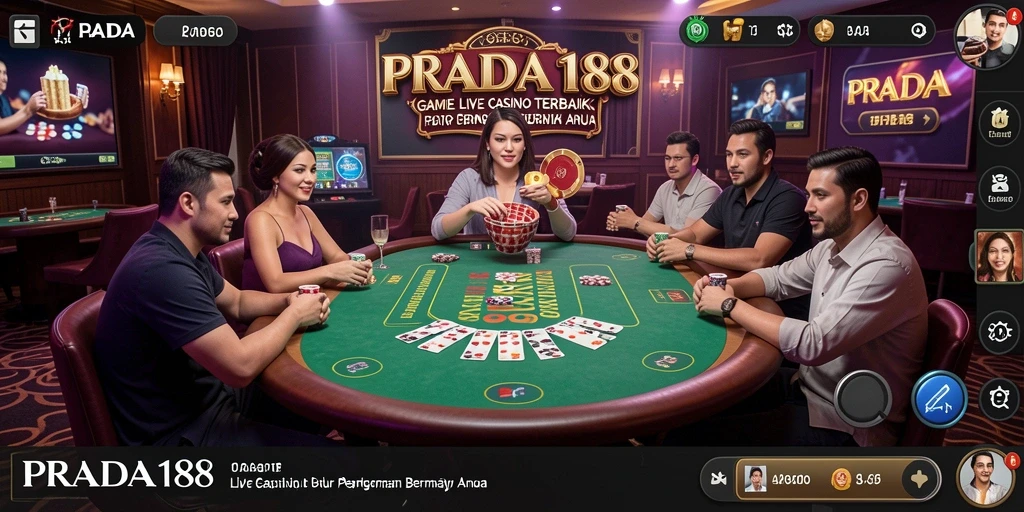 Tampilan gameplay Live Casino yang menarik dan interaktif dalam PRADA188.
