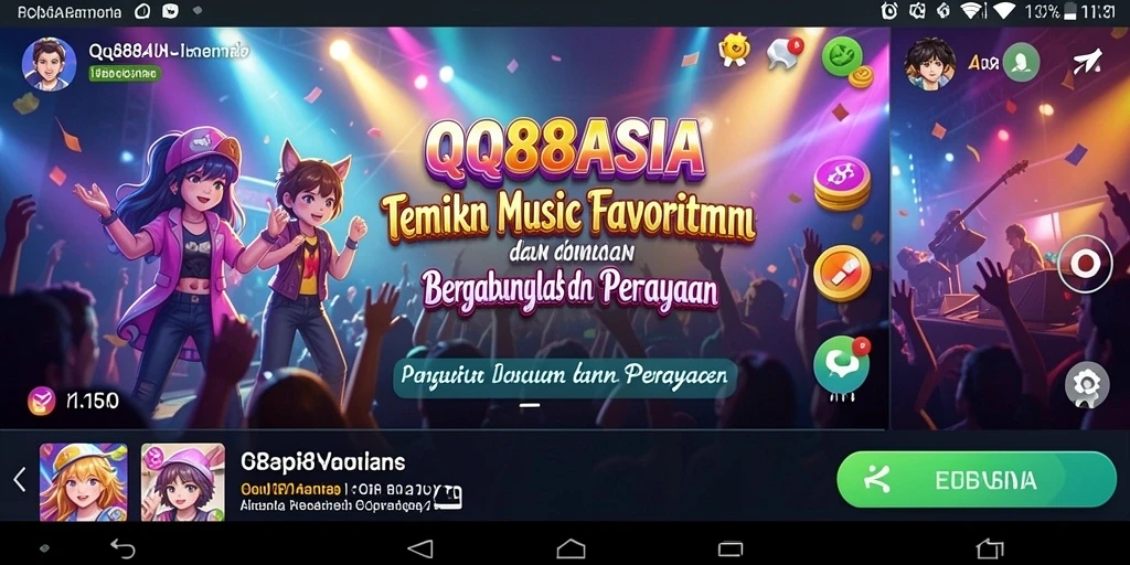 Gambaran tampilan gameplay musik di QQ88ASIA.