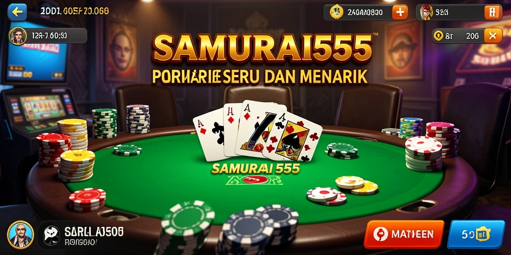 Screenshot gameplay poker yang mendebarkan di SAMURAI555.