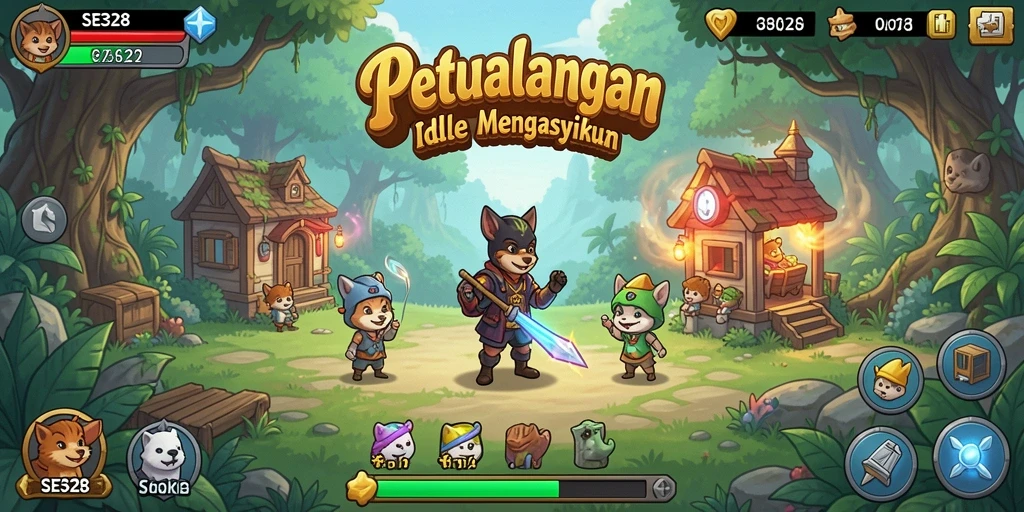 Tampilan gameplay SE328 yang memukau dalam mode Idle.