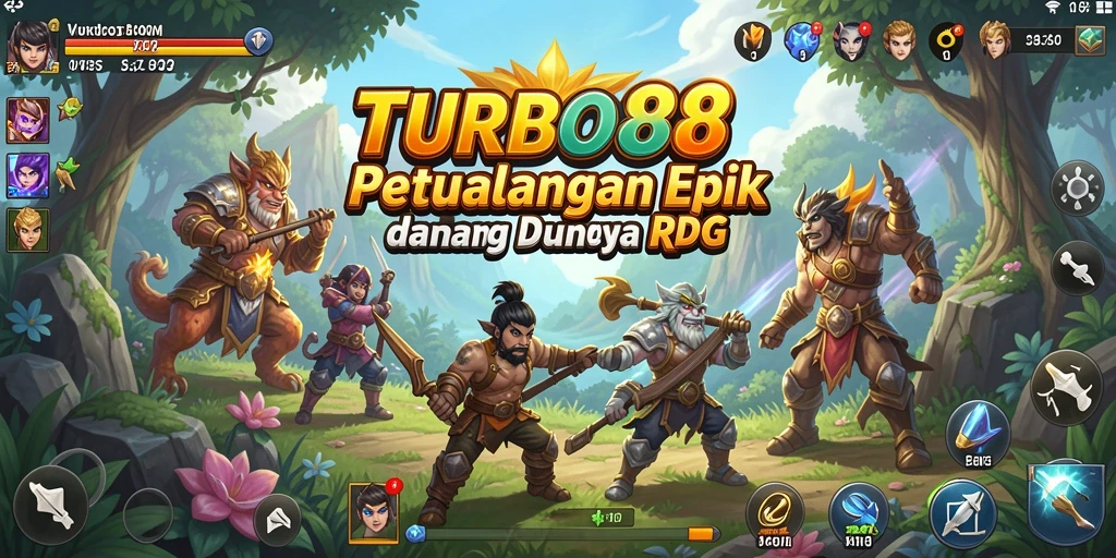 Screenshot terampil dari gameplay RPG TURBO88 yang mendebarkan.