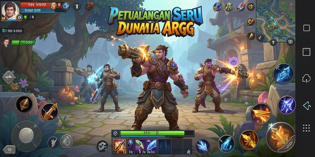 Tangkapan layar gameplay ARPG yang menampilkan aksi seru di V89.