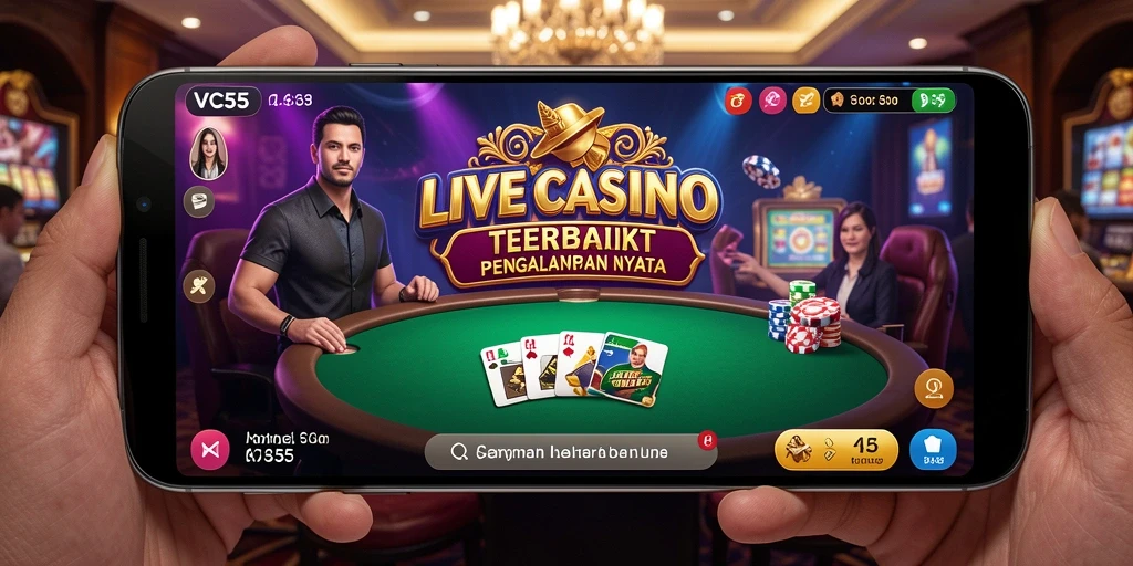 Tampilan gameplay menarik di VC55 dengan dealer langsung.